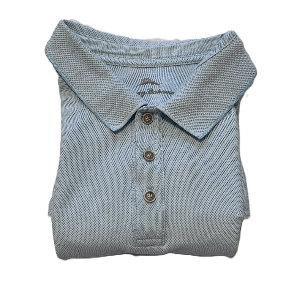 Tommy Bahama Emfielder Polo Shirt, Men's XL T20856, Light Blue, Short-sleeved